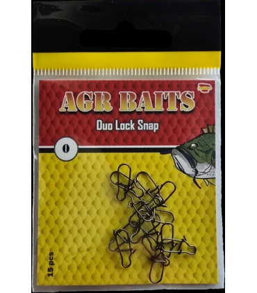 AGR BAITS DUO LOCK SNAP Nº0 NICKEL