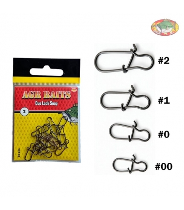 AGR BAITS DUO LOCK SNAP Nº2 BLACK