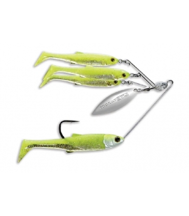LIVE TARGET BAITBALL SPINNER RIG 3/8OZ CHARTREUSE SILVER