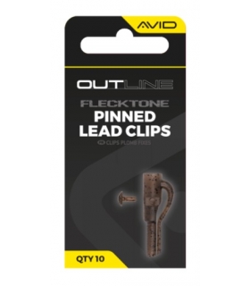 AVID CARP OUTLINE FLECKTONE PINNED LEAD CLIPS