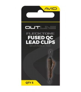 AVID CARP OUTLINE FLECKTONE FUSED QC LEAD CLIPS