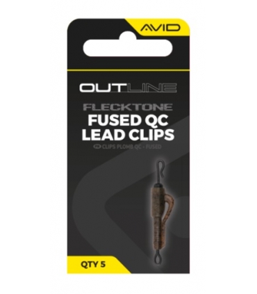 AVID CARP OUTLINE FLECKTONE FUSED QC LEAD CLIPS