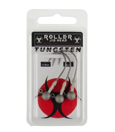 DETOUR TUNGSTEN ROLLER JIG HEAD 3.5GR 2/0 3PC