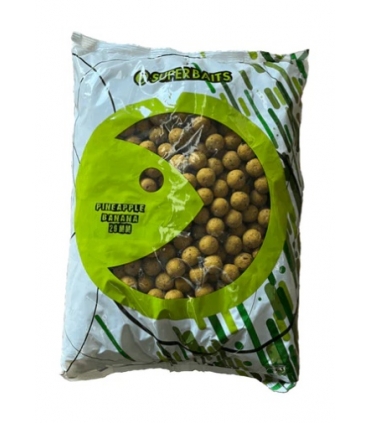 SUPERBAITS BOILIES 20MM PIÑA & BANANA 5KG