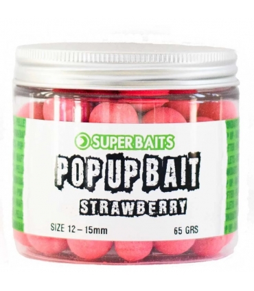 SUPERBAITS POP UPS STRAWBERRY 15MM