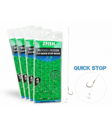 ZFISH ANZUELO METHOD FEEDER RIG QUICK STOP BRAID Nº14