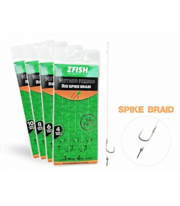 ZFISH ANZUELO METHOD FEEDER RIG SPIKE BRAID Nº12