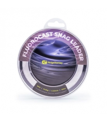 RIDGEMONKEY FLUOROCAST SNAG LEADER 30LB 0.50MM 100MT CLEAR