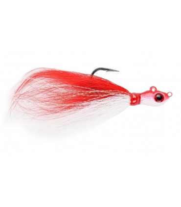 MUSTAD BIG EYE BUCKTAIL 1/2OZ RED WHITE