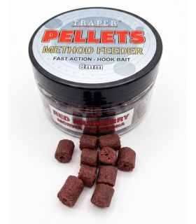 TRAPER PELLETS METHOD FEEDER FAST ACTION 8MM RED MULBERRY