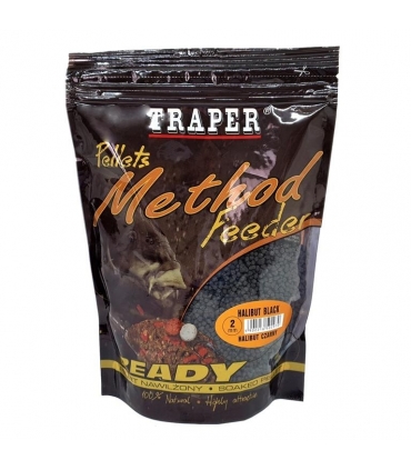 TRAPER PELLETS METHOD FEEDER READY 2MM HALIBUT BLACK