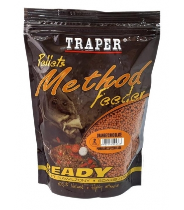 TRAPER PELLETS METHOD FEEDER READY 2MM 500GR ORANGE CHOCOLATE