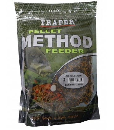 TRAPER PELLETS METHOD FEEDER 2MM 500GR BANANA VAINILLA CHOCOLATE