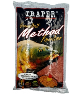 TRAPER GROUNDBAIT FEDEER 750GR FRESH STRAWBERRY