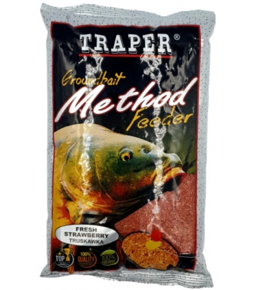 TRAPER GROUNDBAIT FEDEER 750GR FRESH STRAWBERRY