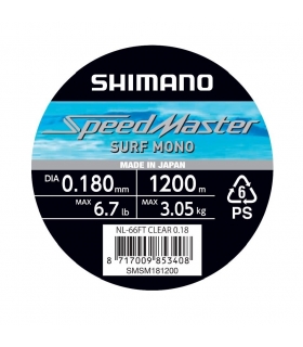 SHIMANO LINE SPEEDMASTER SURF 1200MT 0.18MM 3.05KG GREY