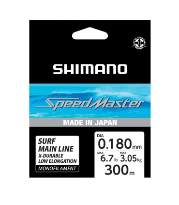 SHIMANO LINE SPEEDMASTER SURF 300MT 0.18MM 3.05KG 300MT