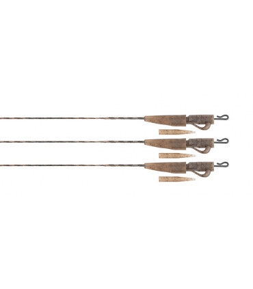 FOX EDGES CAMO SUBMERGE LEAD CLIP LEADERS 30LB 3PC