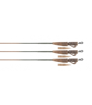 FOX EDGES CAMO 50LB LEADCORE LEAD CLIP LEADERS 3PCS