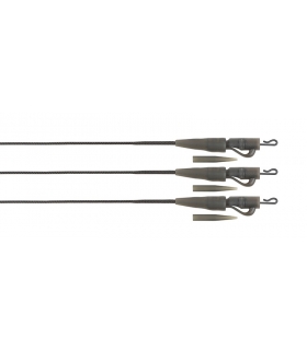 FOX EDGES NATURALS 50LB LEADCORE LEAD CLIP LEADERS 3PCS