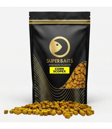 SUPERBAITS PELLETS 8MM 800GR CORN SCOPEX