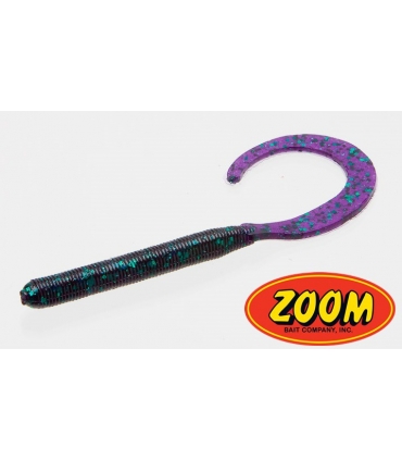 ZOOM CURLY TAIL WORM GREEN PUMPKIN